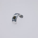 Hammered Texture Hoop Earring : Leaf-ZOCALO.JAPAN