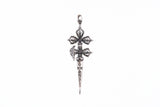 Bird Double Dorje Kartika Dagger (S) : Garnet / Rainbow Moonstone-ZOCALO.JAPAN
