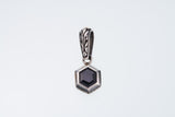 Jeweled Ivy Hexagon Pendant : (Black CZ)-ZOCALO.JAPAN