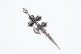 Bird Double Dorje Kartika Dagger (S) : Garnet / Rainbow Moonstone-ZOCALO.JAPAN