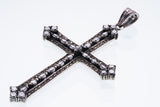Marcasite Cross Pendant : M (White CZ)-ZOCALO.JAPAN