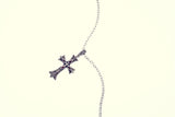Cross on Cross Pendant : S (Garnet)-ZOCALO.JAPAN