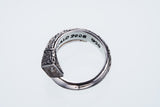 Ivy Spiral Ring Square : White CZ-ZOCALO.JAPAN