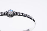 Islamic Round Bangle : S (Rainbow Moonstone)-ZOCALO.JAPAN