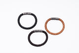 Braided Leather Bracelet : Black-ZOCALO.JAPAN