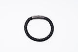 Braided Leather Bracelet : Black-ZOCALO.JAPAN