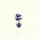 Jeweled Ivy Heart Stud : S (Black CZ)-ZOCALO.JAPAN