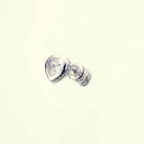 Jeweled Ivy Heart Stud : M (White CZ)-ZOCALO.JAPAN