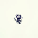 Jeweled Ivy Hexagon Stud : (Black CZ)-ZOCALO.JAPAN