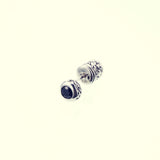 Jeweled Ivy Round Stud : S (Black CZ)-ZOCALO.JAPAN