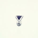 Jeweled Ivy Triangle Stud : (Black CZ)-ZOCALO.JAPAN