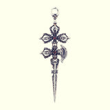 Bird Double Dorje Kartika Dagger (S) : (Garnet / Blue Moonstone)-ZOCALO.JAPAN