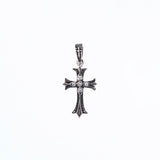 Cross on Cross Charm : (White CZ)-ZOCALO.JAPAN