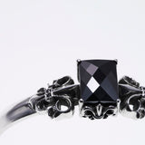 Fleur de lis Bangle : Black CZ-ZOCALO.JAPAN