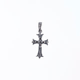 Cross on Cross Charm : (Black CZ)-ZOCALO.JAPAN