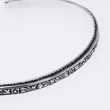 Narrow Ivy Bangle (L) (Antique Finish)-ZOCALO.JAPAN