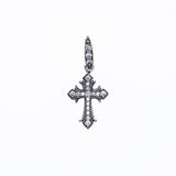 Lily Cross Charm : (White CZ)-ZOCALO.JAPAN