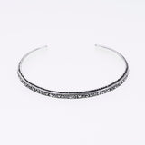 Narrow Ivy Bangle (L) (Antique Finish)-ZOCALO.JAPAN