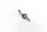 Ouroboros Dragon Stud : (White CZ)-ZOCALO.JAPAN