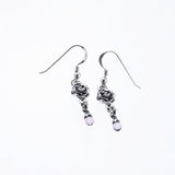 Jeweled Rose Hook Stud : (Amethyst)-ZOCALO.JAPAN