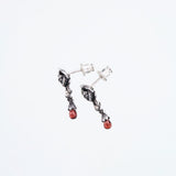 Jeweled Rose Stud : (Garnet)-ZOCALO.JAPAN