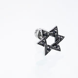 Jewish Star Stud : (Black CZ)-ZOCALO.JAPAN