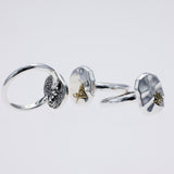 Hammered Texture Plate Ring : Double Dorje-ZOCALO.JAPAN