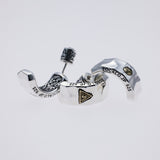 Hammered Texture Hoop Earring : Leaf-ZOCALO.JAPAN