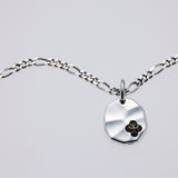 Hammered Texture Plate Pendant : Double Dorje-ZOCALO.JAPAN