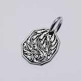Hammered Texture Plate Pendant : Double Dorje-ZOCALO.JAPAN