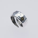 Hammered Texture Ring : Leaf-ZOCALO.JAPAN