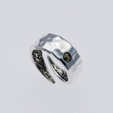 Hammered Texture Ring : Double Dorje-ZOCALO.JAPAN