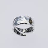 Hammered Texture Ring : Leaf-ZOCALO.JAPAN
