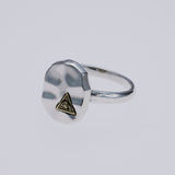 Hammered Texture Plate Ring : Eye of Providence-ZOCALO.JAPAN
