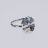Hammered Texture Plate Ring : Double Dorje-ZOCALO.JAPAN