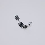 Hammered Texture Hoop Earring : Leaf-ZOCALO.JAPAN