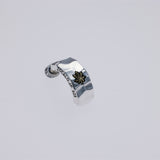 Hammered Texture Hoop Earring : Leaf-ZOCALO.JAPAN