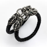 仮 Dragon Braided Leather Bracelet-ZOCALO.JAPAN