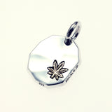 Hammered Texture Plate Pendant : Leaf-ZOCALO.JAPAN
