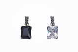 Edged Lily Charm : (Black CZ)-ZOCALO.JAPAN