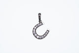 Horse Shoe Charm : (White CZ)-ZOCALO.JAPAN