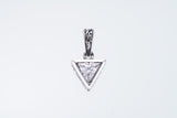 Jeweled Ivy Triangle Pendant : (White CZ)-ZOCALO.JAPAN