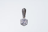 Jeweled Ivy Hexagon Pendant : (White CZ)-ZOCALO.JAPAN