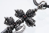 Bird Double Dorje Kartika Dagger (S) : (Garnet / Blue Moonstone)-ZOCALO.JAPAN