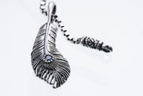 Phoenix Tail Feather Charm : (Blue Diamond)-ZOCALO.JAPAN