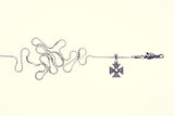 Malta Cross Charm : (White CZ)-ZOCALO.JAPAN