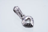 Jeweled Ivy Heart Pendant : L (White CZ)-ZOCALO.JAPAN