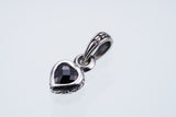 Jeweled Ivy Heart Pendant : S (Black CZ)-ZOCALO.JAPAN