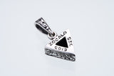 Jeweled Ivy Triangle Pendant : (Black CZ)-ZOCALO.JAPAN