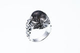 Islamic Round Ring : Black Rutilated Quartz-ZOCALO.JAPAN